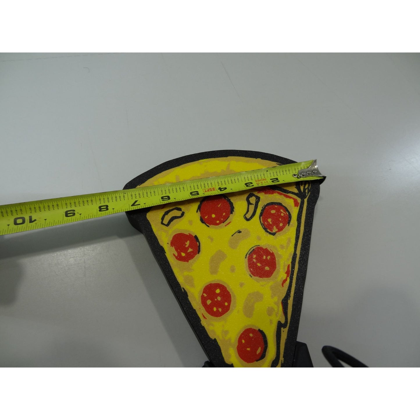 Pizza Slice LED Light 10" | Yellow & Red Acrylic Table Lamp with Stand | USB Powered Neon Desk Sign for Kitchen, Pizzeria, & Gaming Room Decor