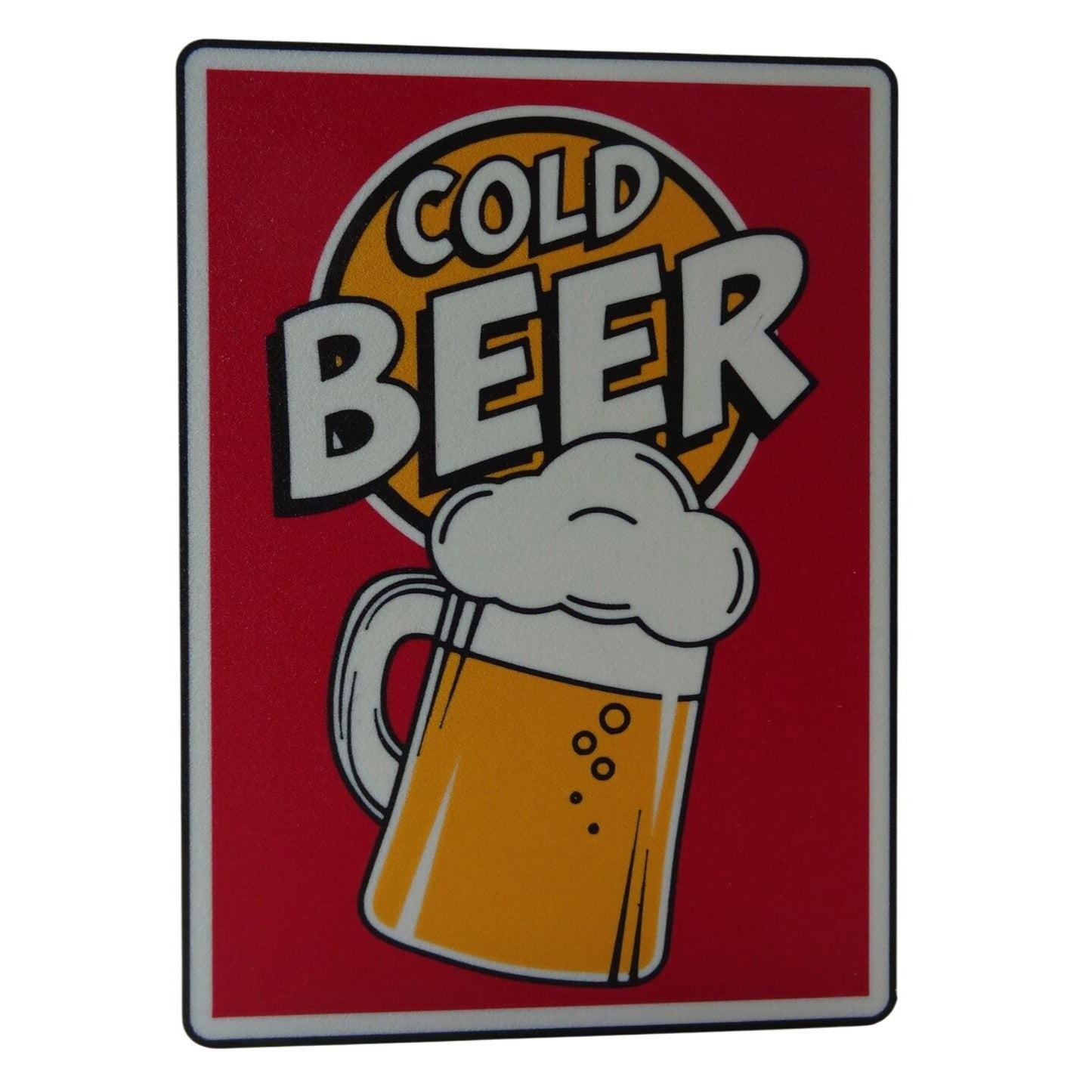 "Cold Beer" LED Light-Up Sign (Approx. 8"x10") – USB Powered Bar Sign, Man Cave Wall Decor & Home Pub Lightbox