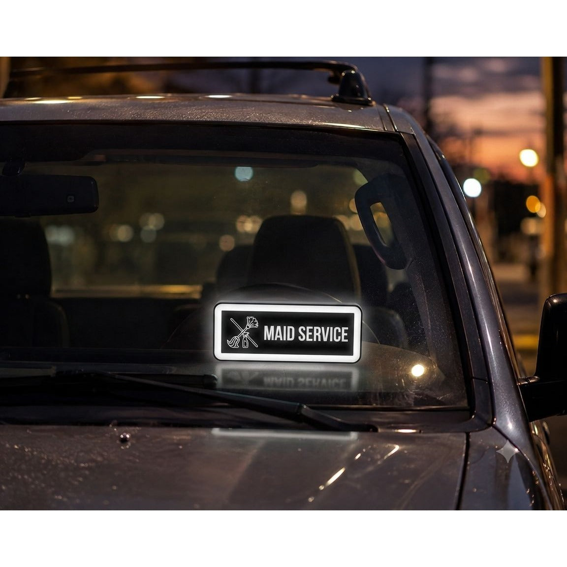 Maid Service Illuminated LED Windshield Light Box Sign | Made in USA