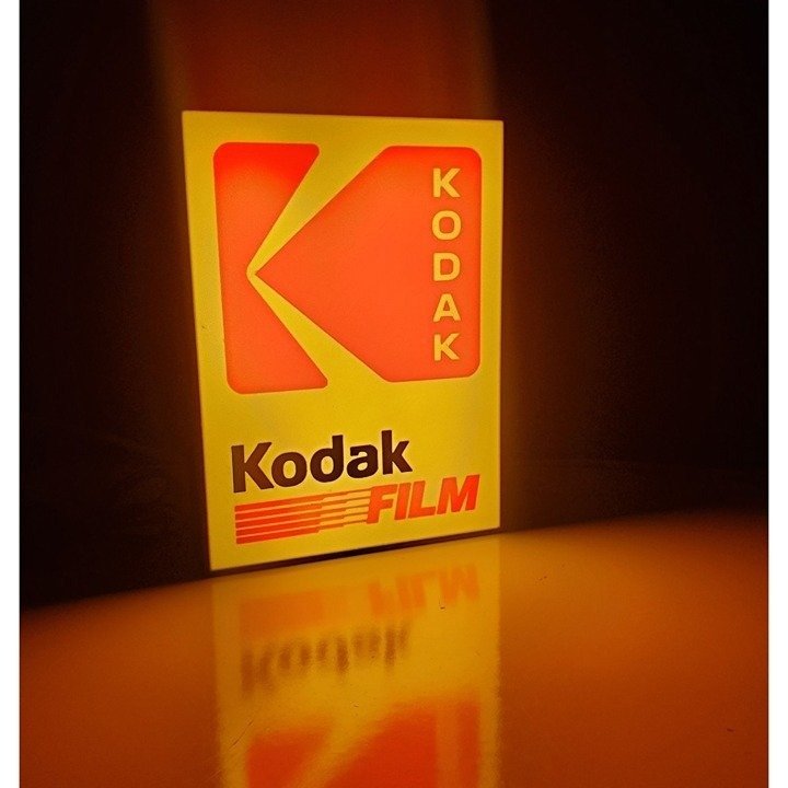 Kodak light up sign with film logo