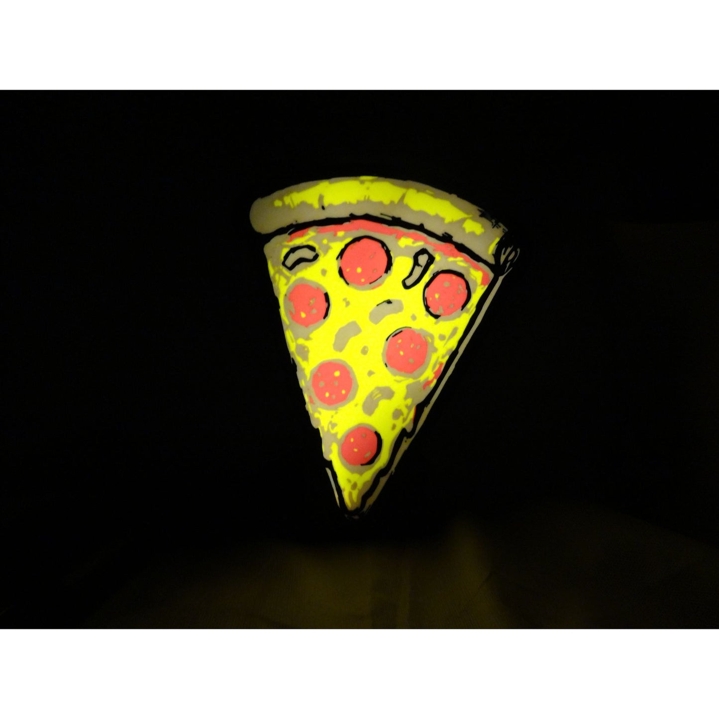 Pizza Slice LED Light 10" | Yellow & Red Acrylic Table Lamp with Stand | USB Powered Neon Desk Sign for Kitchen, Pizzeria, & Gaming Room Decor