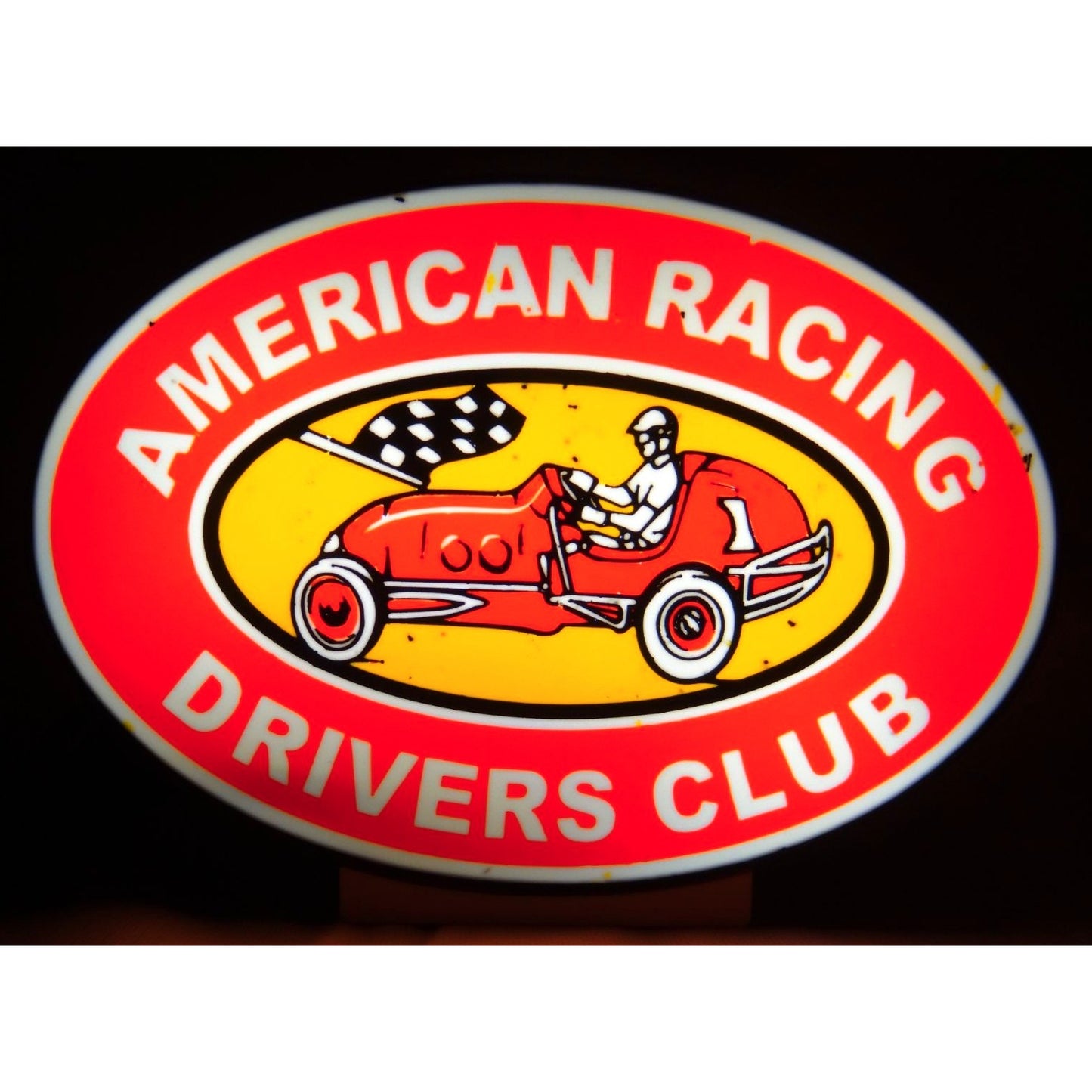 American Racing Drivers Club LED Light-Up Sign With USB Plug-In and dimmer