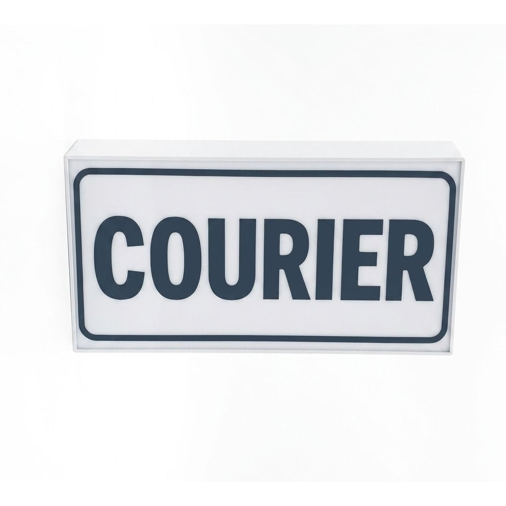 LED Courier Sign for Van & Car Dashboard – 5V USB Powered Lighted Delivery Sign, Bright Nighttime Visibility, Easy Dash Mount Illuminated