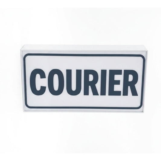 LED Courier Sign for Van & Car Dashboard – 5V USB Powered Lighted Delivery Sign, Bright Nighttime Visibility, Easy Dash Mount Illuminated