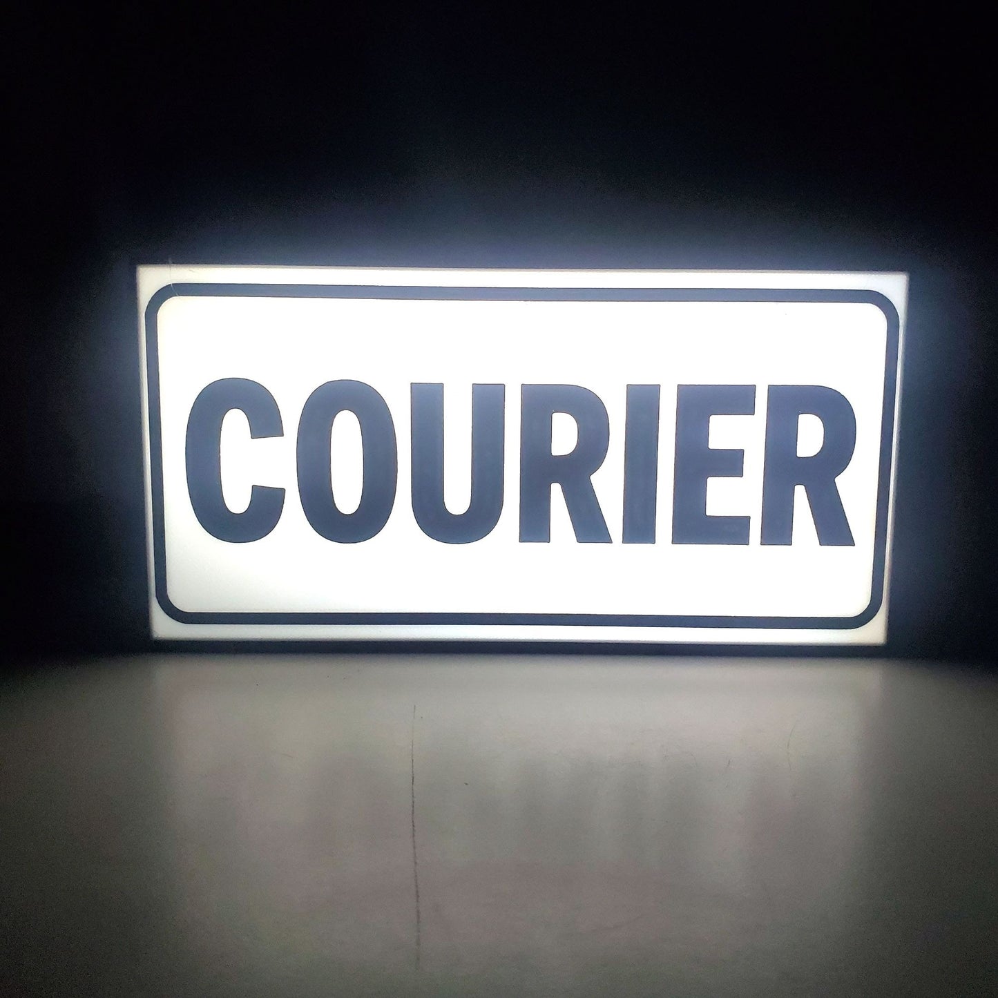 LED Courier Sign for Van & Car Dashboard – 5V USB Powered Lighted Delivery Sign, Bright Nighttime Visibility, Easy Dash Mount Illuminated