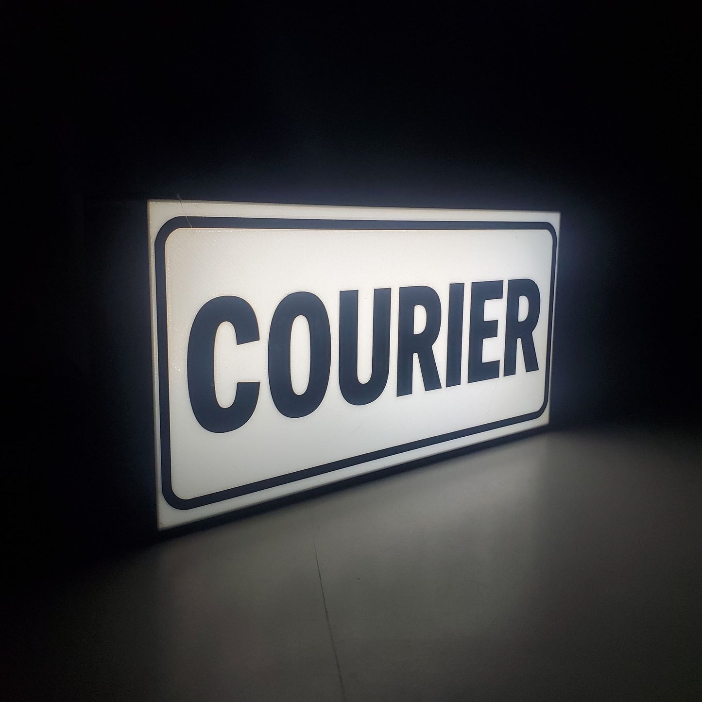 LED Courier Sign for Van & Car Dashboard – 5V USB Powered Lighted Delivery Sign, Bright Nighttime Visibility, Easy Dash Mount Illuminated