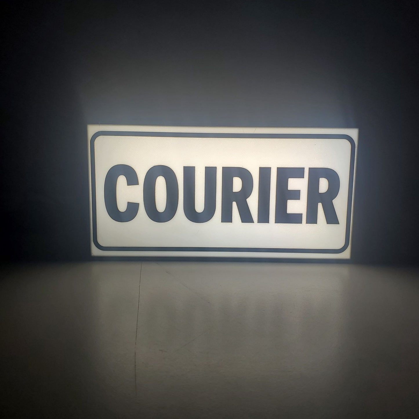 LED Courier Sign for Van & Car Dashboard – 5V USB Powered Lighted Delivery Sign, Bright Nighttime Visibility, Easy Dash Mount Illuminated