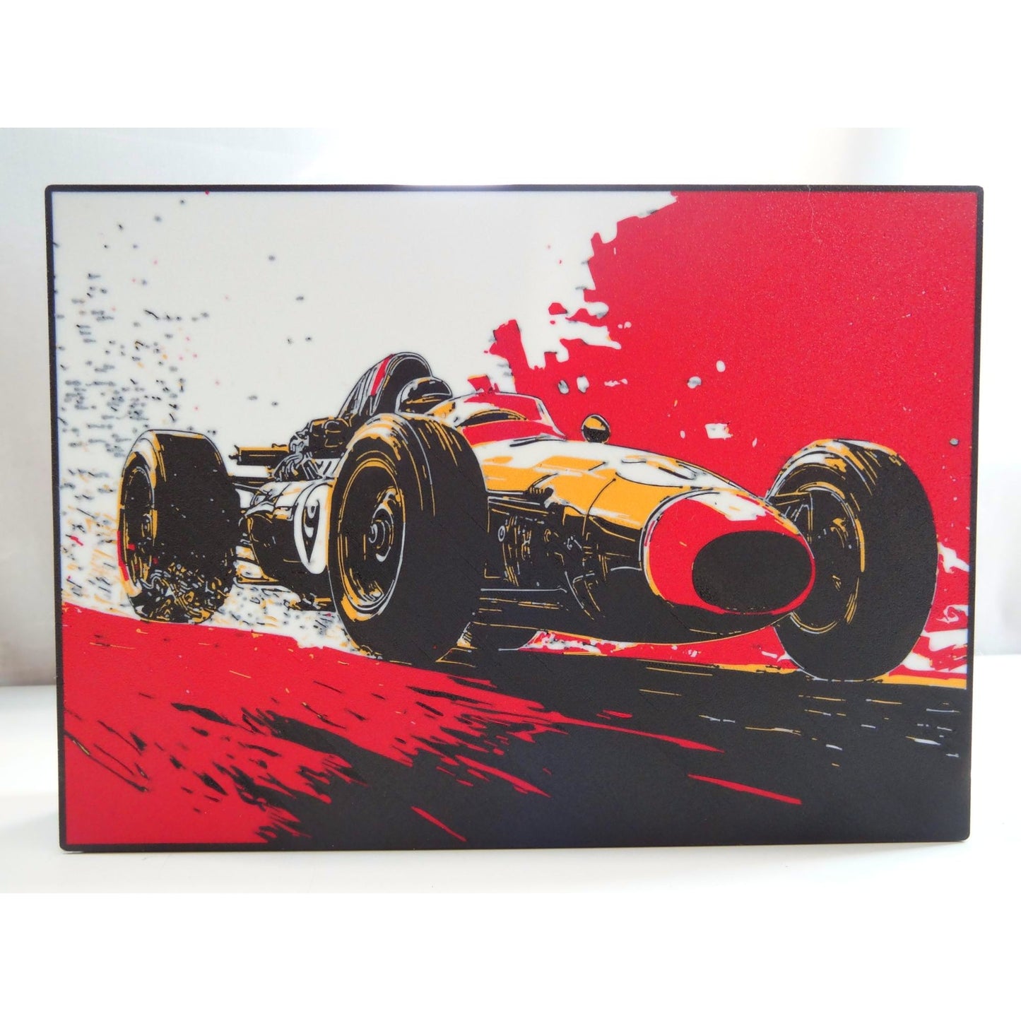 Retro Race Car LED Light Wall Art With USB Connection