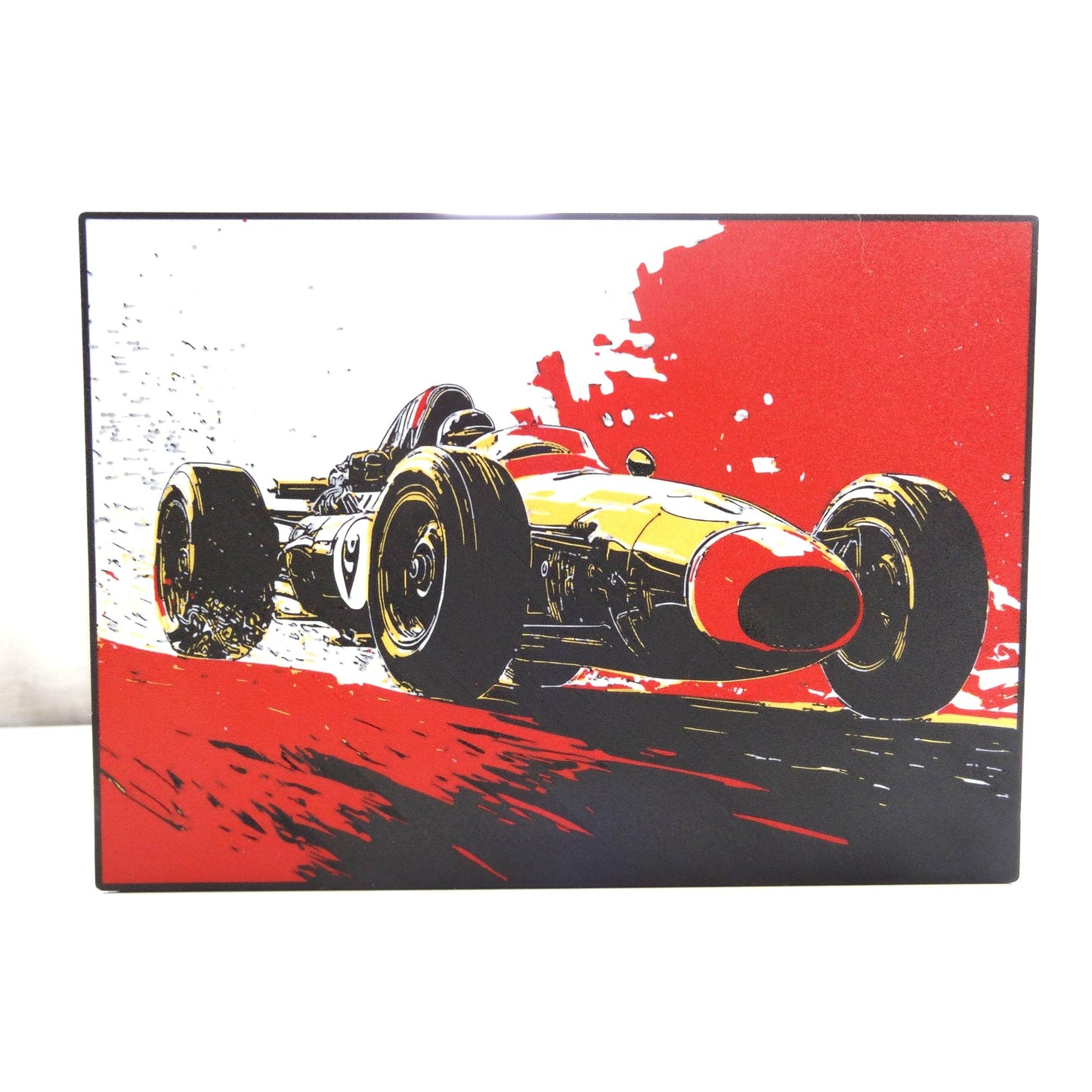 Retro Race Car LED Light Wall Art With USB Connection