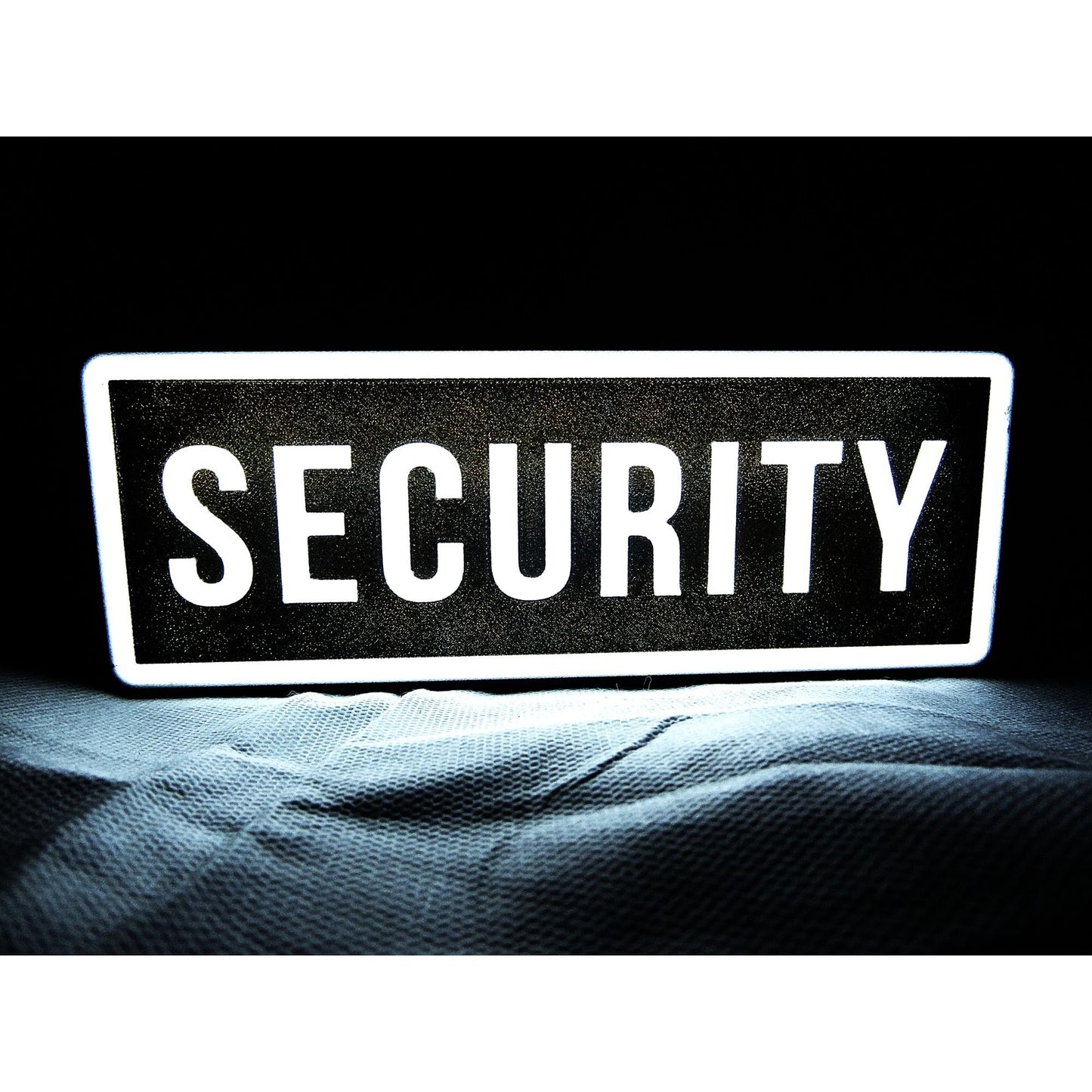 Security LED Car Dashboard Sign (7.5"x3") – Illuminated Patrol Vehicle Plaque for Nighttime Visibility & Private Guard Service