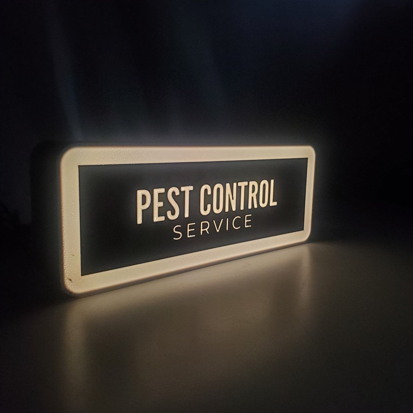 PEST CONTROL LED Sign for Truck & Van Dashboard | Made in USA, 5V USB Powered Light Up
