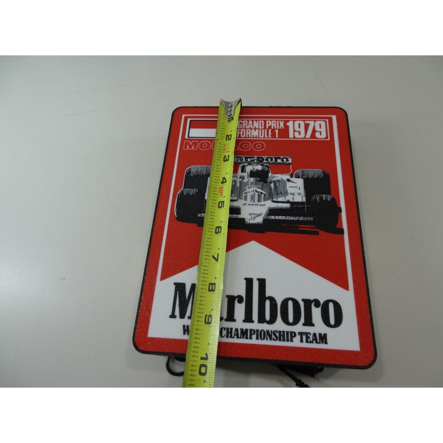 Marlboro Grand Prix Formula 1 1979 Monaco Racing Light-Up Sign light box with dimmer switch