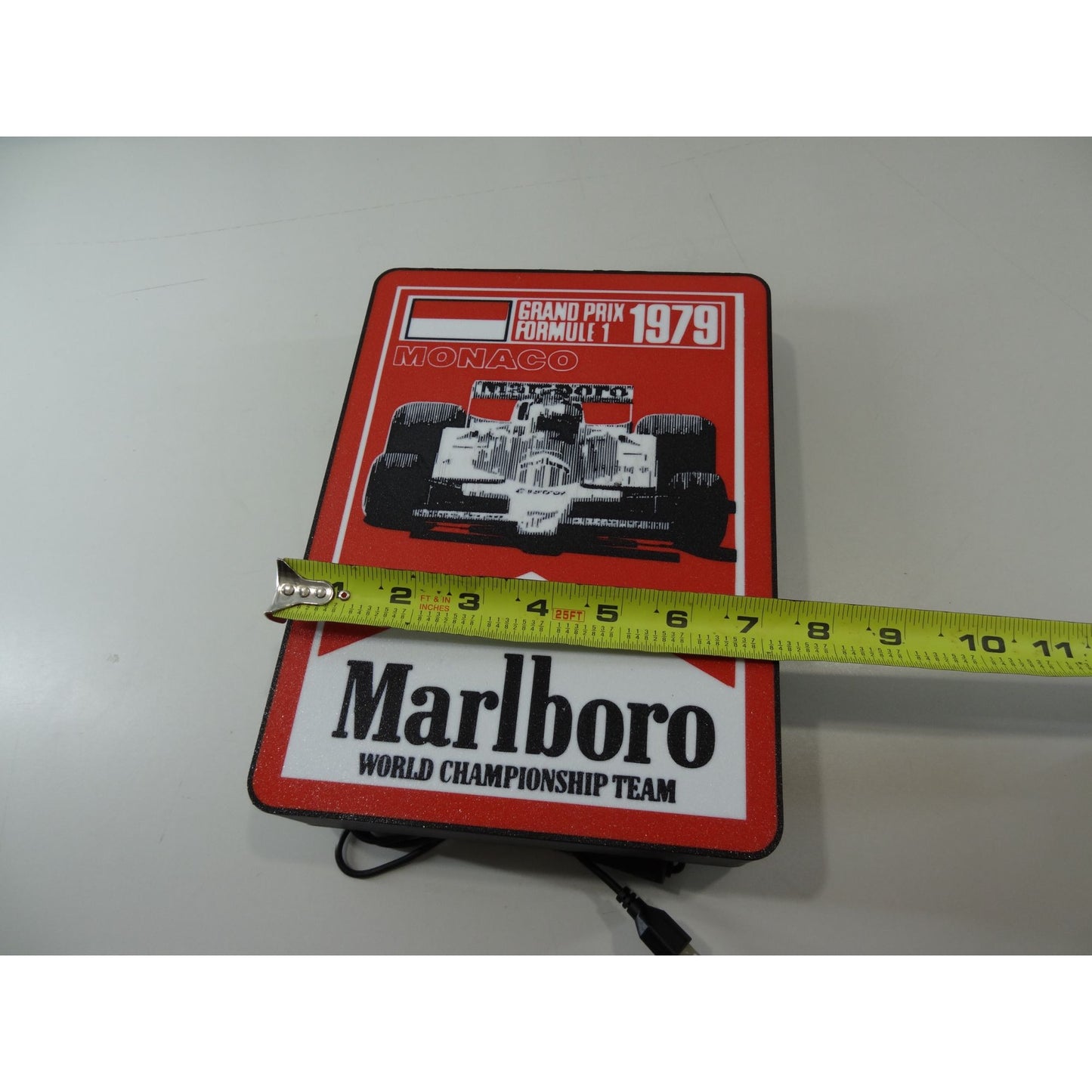 Marlboro Grand Prix Formula 1 1979 Monaco Racing Light-Up Sign light box with dimmer switch