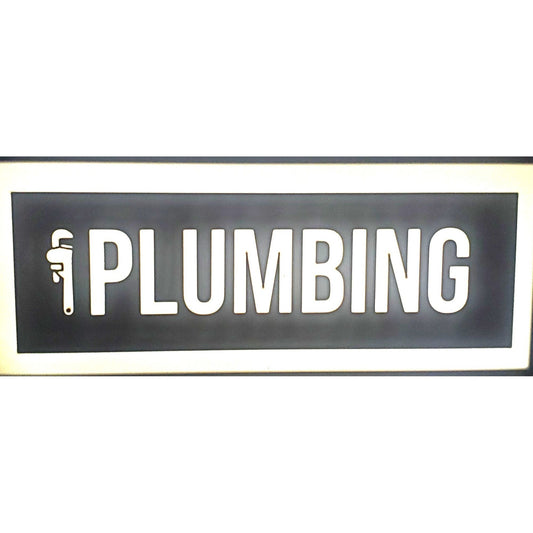 PLUMBING LED Sign for Truck & Van Dashboard | Made in USA, 5V USB Powered Light Up