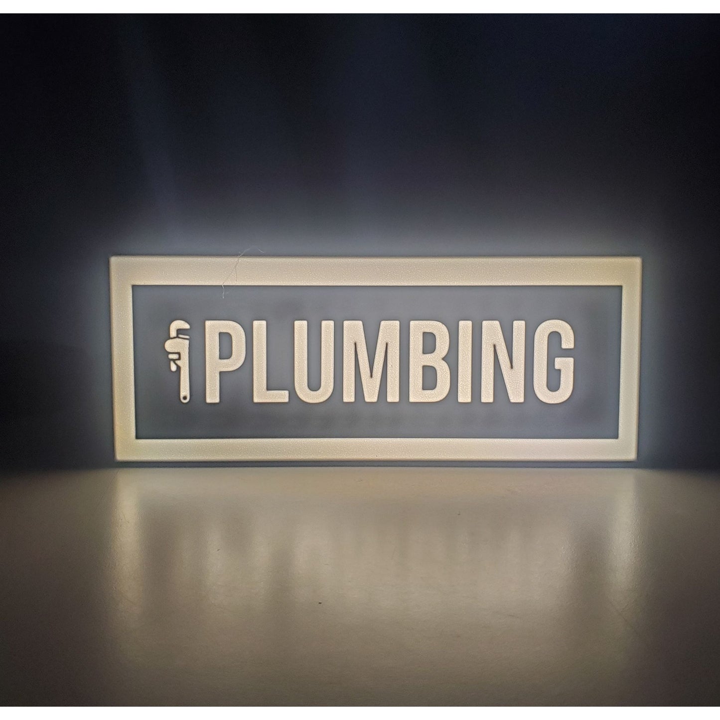 PLUMBING LED Sign for Truck & Van Dashboard | Made in USA, 5V USB Powered Light Up