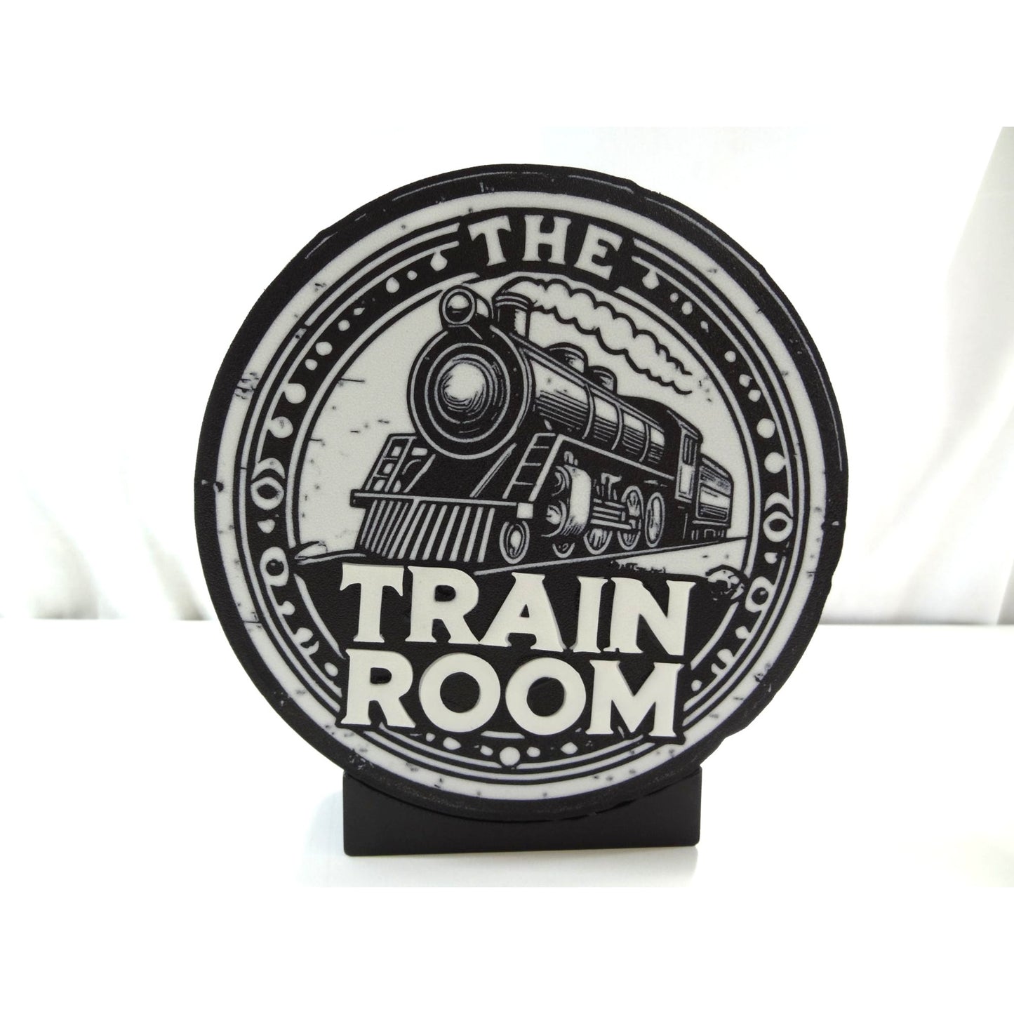 The Train Room LED Light Sign With USB Cord and dimmer switch