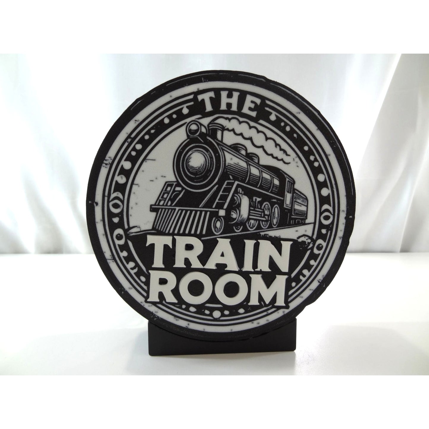 The Train Room LED Light Sign With USB Cord and dimmer switch