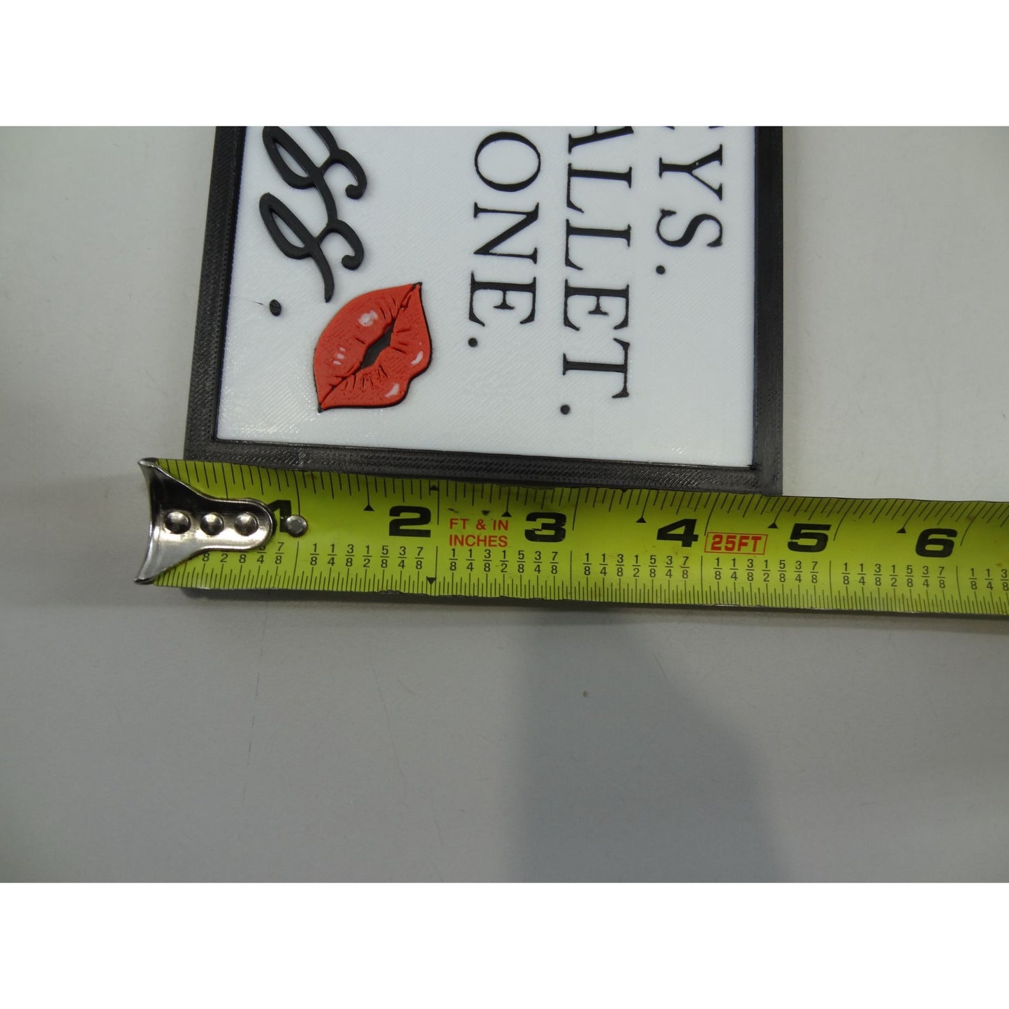 Keys Wallet Phone Kiss 3D Printed Sign-Romantic Entryway Decor, Funny Daily Checklist Desk Plaque with Stand, Gift for Husband or Wife