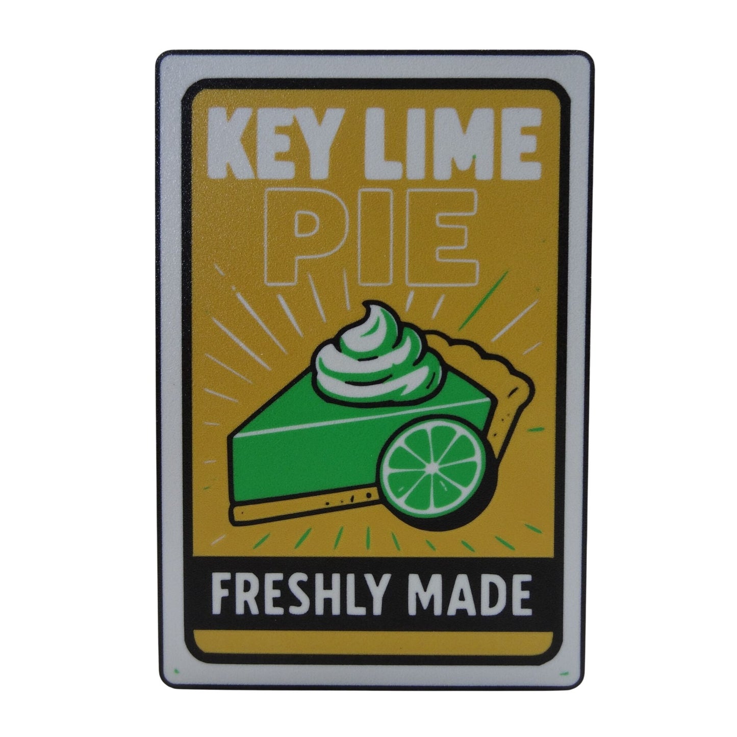 "Key Lime Pie Freshly Made" LED Light-Up Sign (10"x7") – Retro Dessert Lightbox for Diner, Cafe & Kitchen Decor