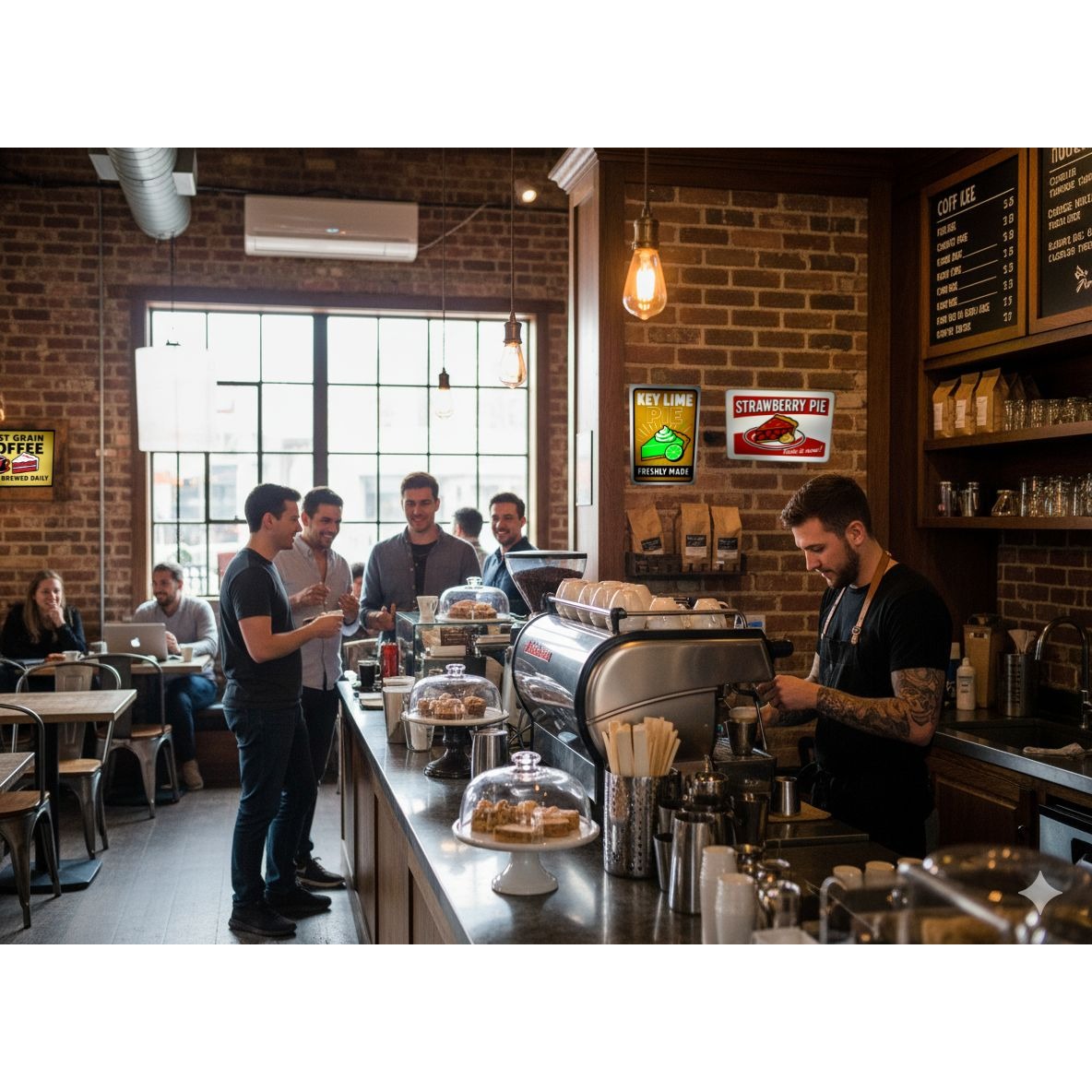 "Key Lime Pie Freshly Made" LED Light-Up Sign (10"x7") – Retro Dessert Lightbox for Diner, Cafe & Kitchen Decor