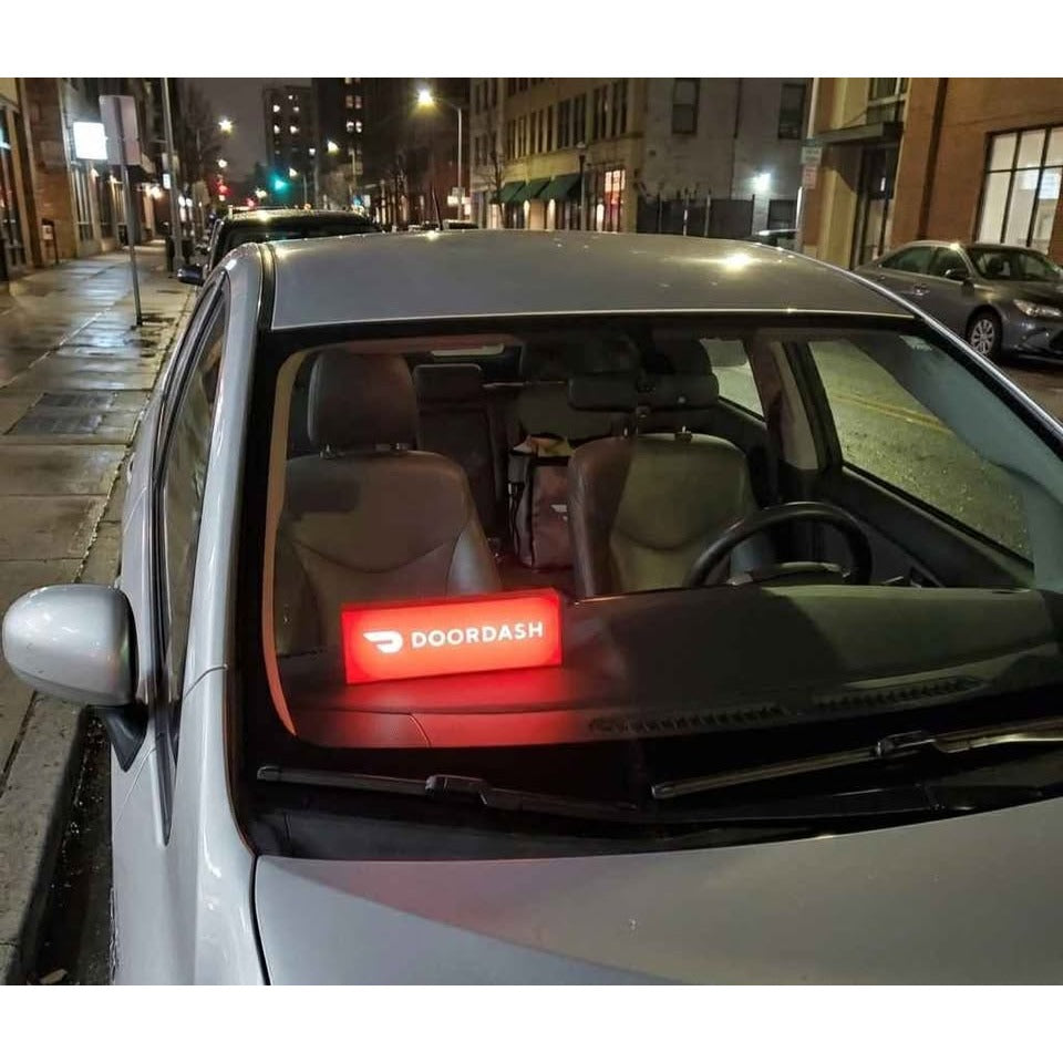 Food delivery light up car sign with USB 5v connector.