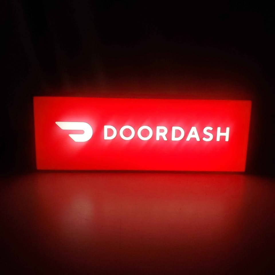 Food delivery light up car sign with USB 5v connector.