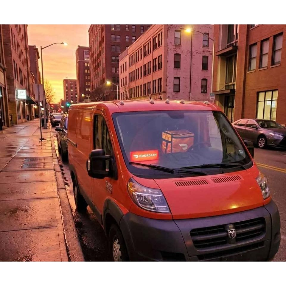 Food delivery light up car sign with USB 5v connector.