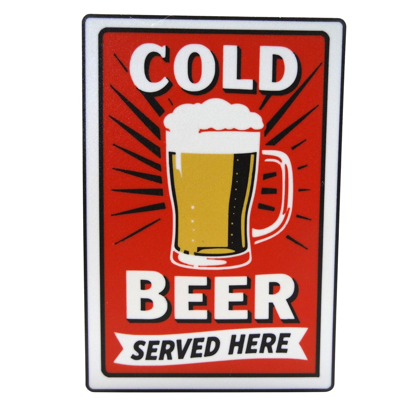 "Cold Beer" LED Light-Up Sign (Approx. 8"x10") – USB Powered Bar Sign, Man Cave Wall Decor & Home Pub Lightbox