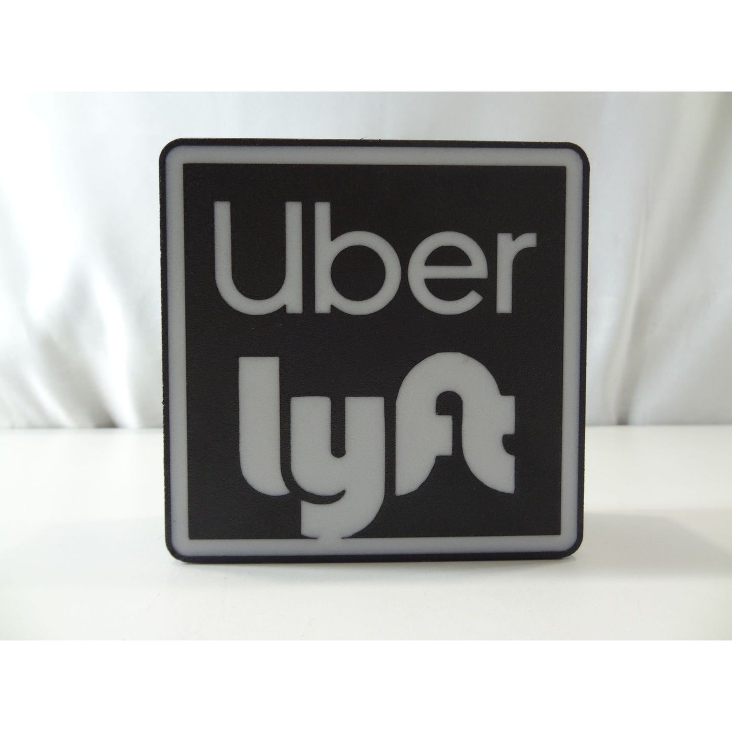 LED Rideshare Light Sign (5"x5") – USB Powered Dashboard Identifier for Night Drivers
