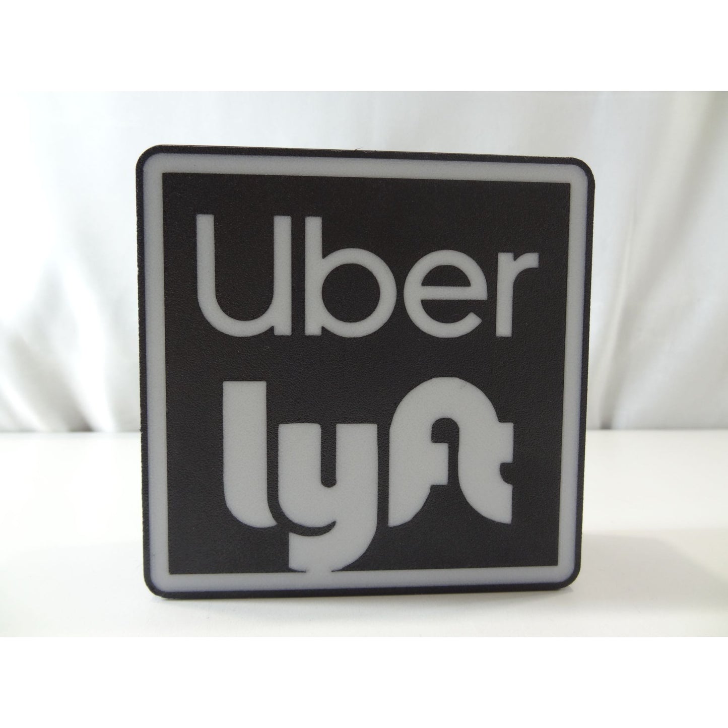 LED Rideshare Light Sign (5"x5") – USB Powered Dashboard Identifier for Night Drivers